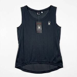 SPYDER Mesh Tech Tank Top Black Activewear Performance Stretch Womens Small